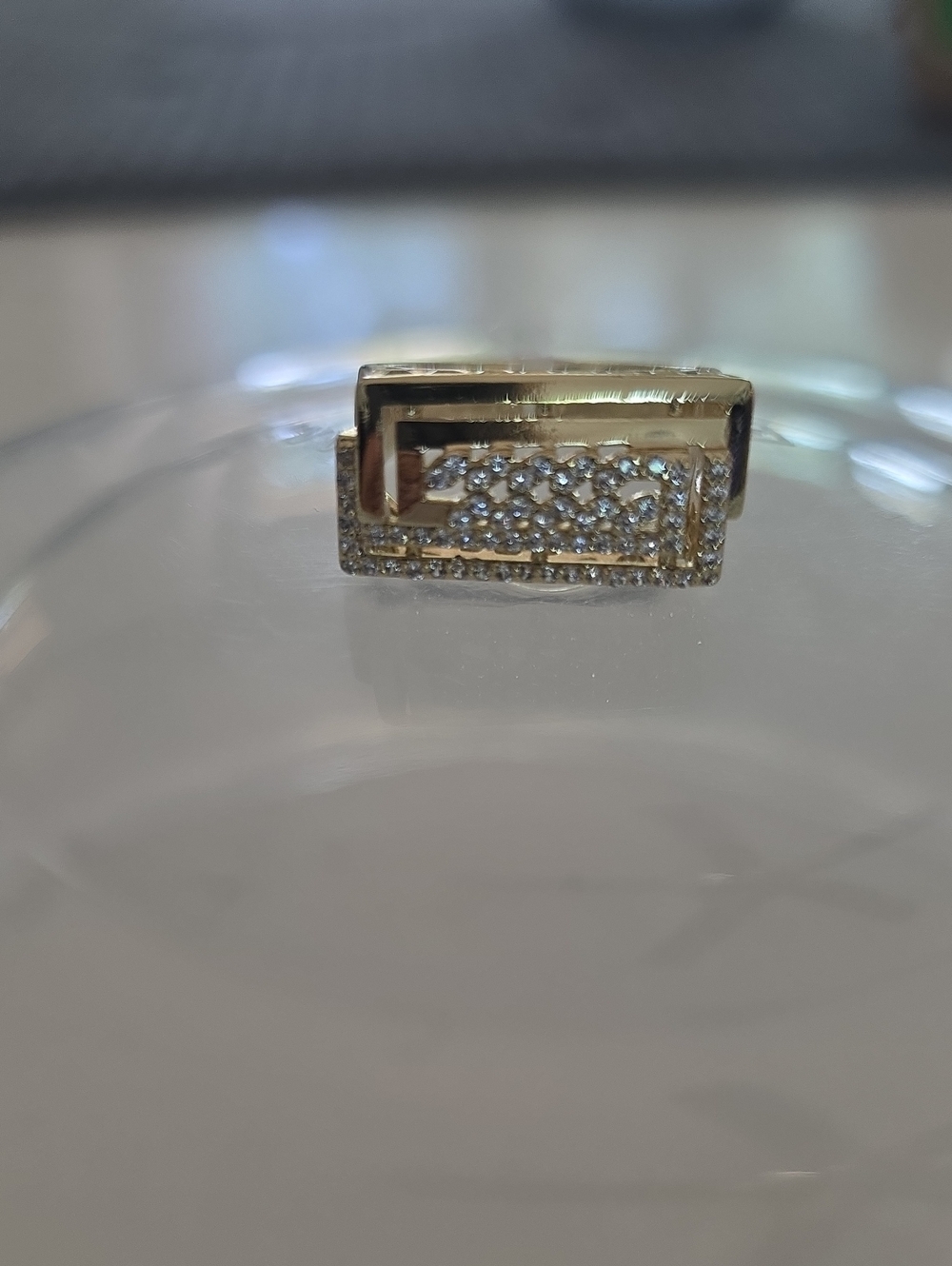 14k Gold Plated Pavé Rectangular Clip-On Earring - Women's Jewelry